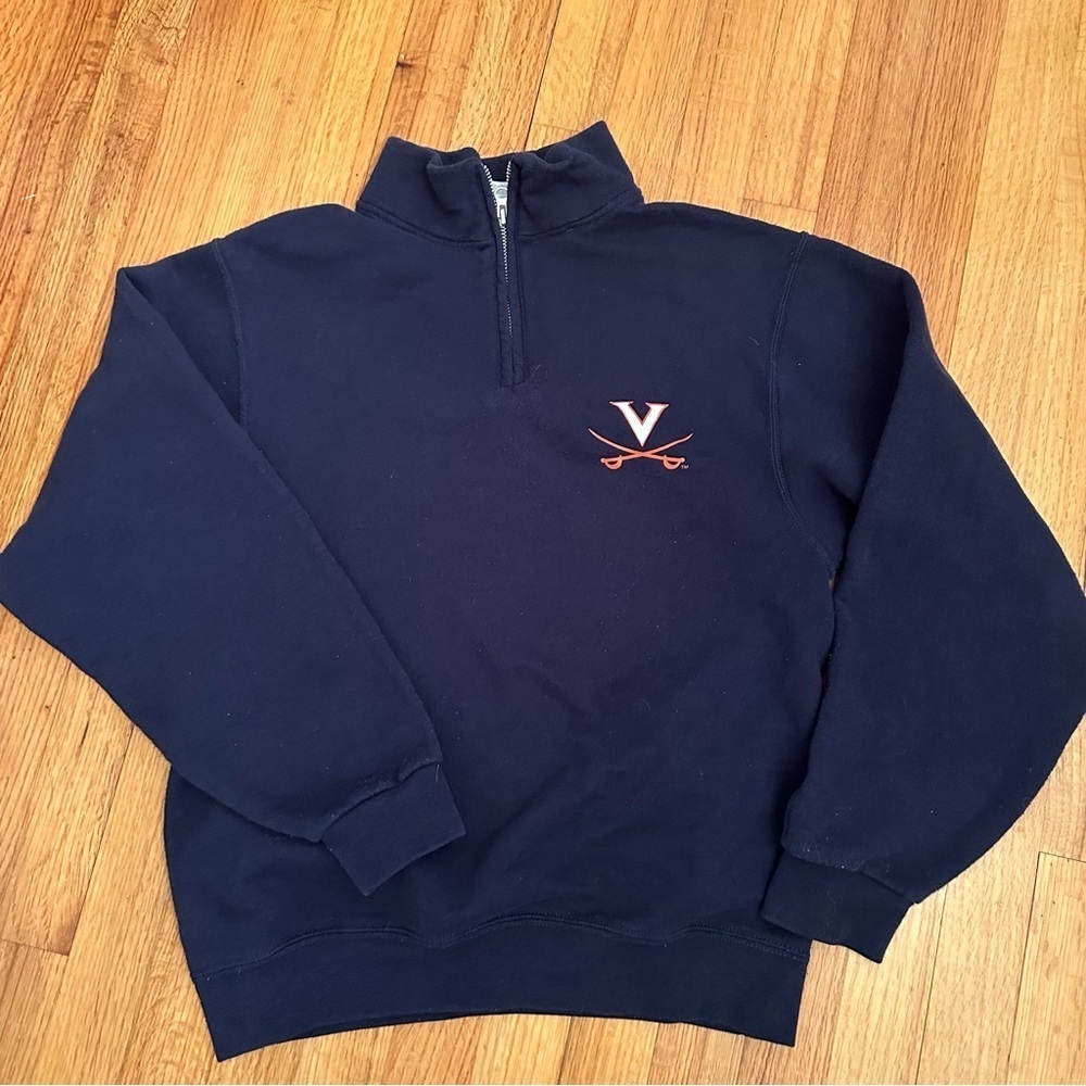 Virginia Cavaliers  Women's Victory Quarter-Zip Sweatshirt - Navy Size S #